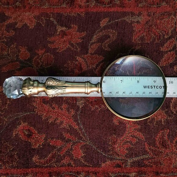 MAGNIFYING GLASS ~ Objet d’art Victorian Era Reproduction - Picture 6 of 9
